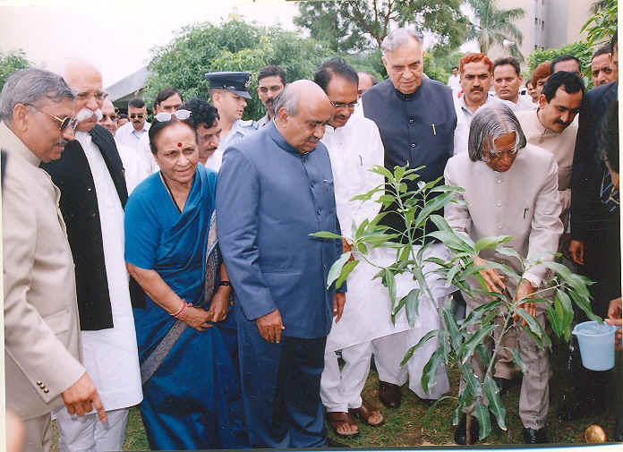 Tree Plantation by His Excellency  in the Vidhansabha Premises